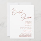 Invitation Terracotta Whimsical Script Fête des mariées chic (Devant)