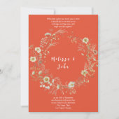Invitation Terracotta White Rustic Boho Wildflower Wedding (Devant)