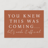 Invitation Terracotta Will You Be My Bridesmaid Proposal Card (Devant)