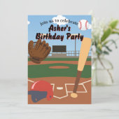 Invitation Terrain de baseball (Debout devant)