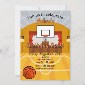 Invitation Terrain de basketball