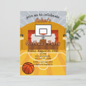 Invitation Terrain de basketball (Debout devant)