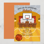 Invitation Terrain de basketball (Devant / Derrière)