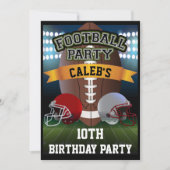 Invitation Terrain de football et casques d'équipe Fête d'ann (Devant)