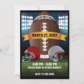 Invitation Terrain de football et casques d'équipe Fête d'ann (Dos)