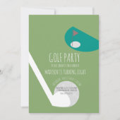 Invitation Terrain de golf miniature moderne pour fête d'anni (Devant)