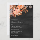 Invitation Terrain en terre cuite Floral tout en un Mariage n (Devant)