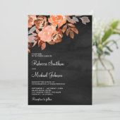 Invitation Terrain en terre cuite Floral tout en un Mariage n (Debout devant)