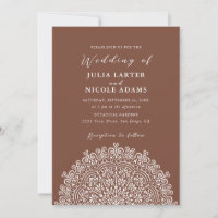 Terrain Mexicain Rétro Fleurissant Mandala Mariage