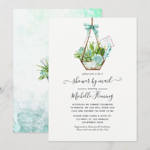 Invitation Terrarium en verre succulentes Baby Shower par la
