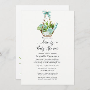Invitation Terrarium En Verre Succulents Conduire Par Douche
