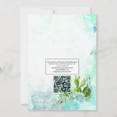 Invitation Terrarium en verre Succulents QR Code RSVP Mariage (Dos)