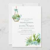 Invitation Terrarium en verre Succulents Wedding shower (Devant)