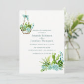 Invitation Terrarium en verre Succulents Wedding shower (Debout devant)