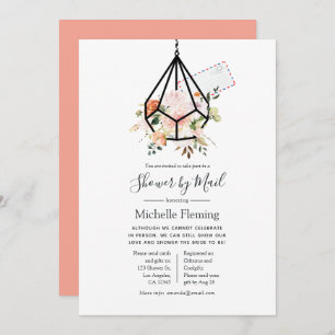 Invitation Terrarium géométrique Bébé ou Fête des mariées par