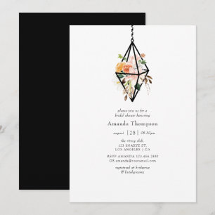 Invitation Terrarium géométrique bohème floral Baby Shower