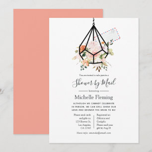 Invitation Terrarium Géométrique pour Baby Shower ou Enterrem