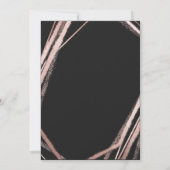 Invitation Terrarium Rose Gold Geo Linear Border Chic Mariage (Dos)