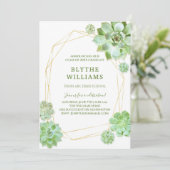 Invitation Terrarium Succulents Graduation Party (Debout devant)
