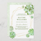 Invitation Terrarium Succulents Graduation Party (Devant / Derrière)