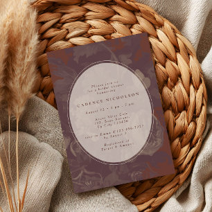 Invitation Terrasse Vintage Rustique Fête de Mariage Florale