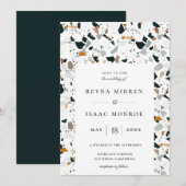 Invitation Terrazzo Artisan Trame Mariage Invit (Devant / Derrière)