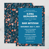 Invitation Terrazzo Bat mitzvah de barre personnalisée tiré à (Devant / Derrière)