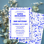 Invitation Terrazzo Bat mitzvah de barre personnalisée tiré à<br><div class="desc">Carte parfaite pour annoncer un bat mitzvah, bar mitzvah ou une autre célébration juive ! Main faite dans le motif de crayon en terrazzo pour vous à l'avant et à l'arrière! ENTIÈREMENT PERSONNALISABLE ! Cliquez sur "Personnaliser" ci-dessus pour modifier le texte. Cliquez sur "modifier à l'aide de l'outil de conception"...</div>