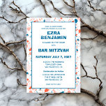 Invitation Terrazzo Bat mitzvah de barre personnalisée tiré à<br><div class="desc">Carte parfaite pour annoncer un bat mitzvah, bar mitzvah ou une autre célébration juive ! Motif de terrazzo à la main pour vous à l'avant et à l'arrière ! ENTIÈREMENT PERSONNALISABLE ! Cliquez sur "Personnaliser" ci-dessus pour modifier le texte. Cliquez sur "modifier à l'aide de l'outil de conception" pour ajuster...</div>