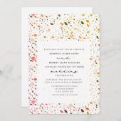 Invitation Terrazzo Mariage moderne du désert (Devant / Derrière)