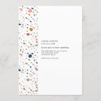 Terrazzo Multi Couleur Minimaliste Mariage moderne