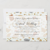 Invitation Terrazzo Terra-cotta Mariage virtuel Terre moderne (Devant)