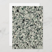 Invitation Terrazzo Vert Moderne (Devant / Derrière)
