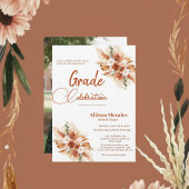 Invitation Terre cuite bohème Fleurs de Pampas bohème pour la