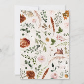 Invitation Terre cuite fleurie d'anniversaire moderne rustiqu (Dos)