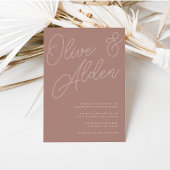 Invitation Terre cuite | Mariage de filigrane de script