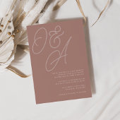 Invitation Terre cuite | Mariage de monogramme de filigrane d