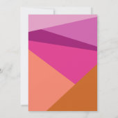 Invitation Terre cuite mauve géométrique moderne 50e annivers (Dos)