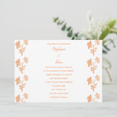 Invitation Terre cuite motif floral simple mariage de printem (Debout devant)