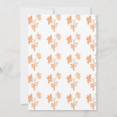Invitation Terre cuite motif floral simple mariage de printem (Dos)