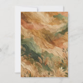 Invitation Terre cuite Pêche Fleurs Pressées Boho Merci (Dos)