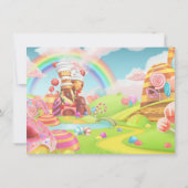 Invitation Terre de Candy fête d'anniversaire Photo (Dos)