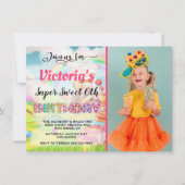 Invitation Terre de Candy fête d'anniversaire Photo (Devant)