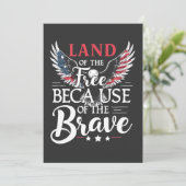 Invitation Terre des Libres à cause du courageux vétéran (Debout devant)