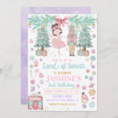 Invitation Terre des sucreries Plum de sucre Fée Nutcracker I (Devant / Derrière)