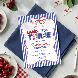 Invitation Terre des Trois Filles Patriotiques Américaines An