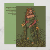 Invitation Terre Mère déesse Druid (Devant / Derrière)