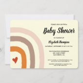 Invitation Terre moderne et neutre pour le genre bébé arc-en- (Devant)