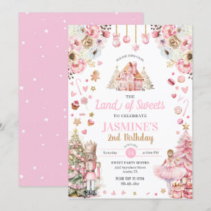 Invitation Terre rose de sucreries Sugar Plum Fairy Nutcracke