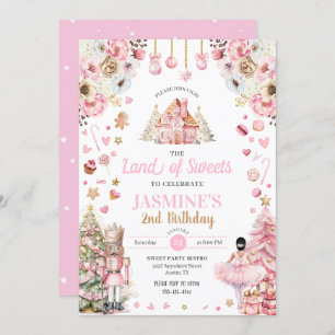 Invitation Terre rose de sucreries Sugar Plum Fairy Nutcracke